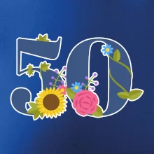 Kvetinové číslo kreslené - 50 Kvetinové číslo kreslené - 50