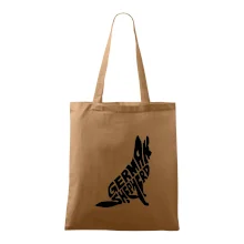 Nemecký ovčiak sediaci napis