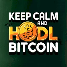 3D nápis Keep Calm and HODL Bitcoin