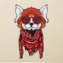 Červená panda hipster