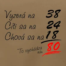 Vyzerá, cíti sa, chová sa - 80 rokov
