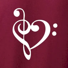 Husľový kľúč srdce