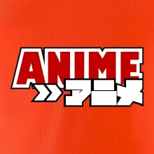 Anime nápis červený