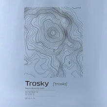 Trosky - vrstevnice v obdĺžniku