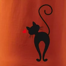 Zamilovaná mačka zozadu Zamilovaná mačka zozadu