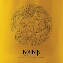 Boubín - vrstevnice v kruhu