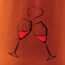 Víno je láska jednoduchý nákres