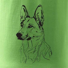 Nemecký ovčiak čierna kresba