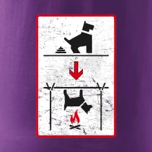 Tričko pre odporcov sraní na chodníku