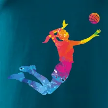 Volejbalistka splash s loptou