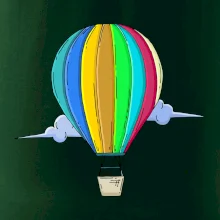 Teplovzdušný balón v oblakoch