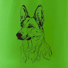 Nemecký ovčiak čierna kresba