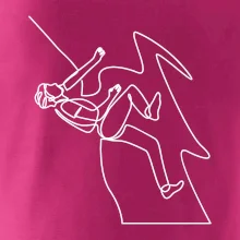 Lezec na skale jedným ťahom Lezec na skale jedným ťahom