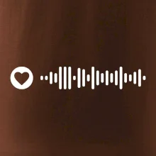 Zamilovaný Spotify kód na prsníku