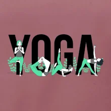Yoga nápis farebný