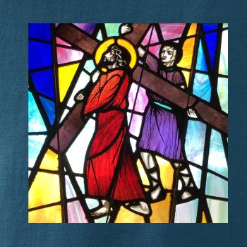 Vitráž - Ježiš a kríž Vitráž - Ježiš a kríž