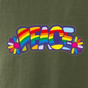 Peace nápis dúhový Peace nápis dúhový