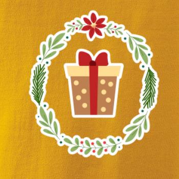 Vianočný veniec s darčekom