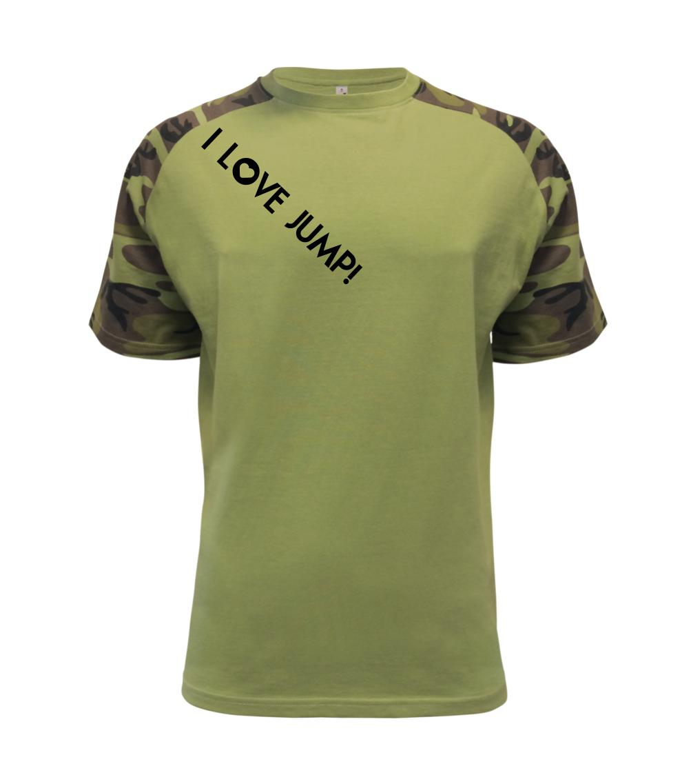 Tričká na jump - I love Jump! - Raglan Military