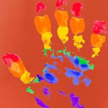 LGBT hand print LGBT hand print