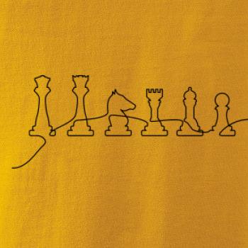 Šachové figúrky v rade - obrys