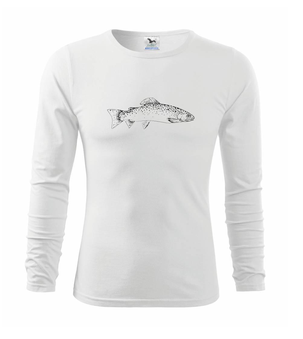 Tričká pre rybárov s potlačou - Pstruh duhový rovný - Tričko detské Long Sleeve
