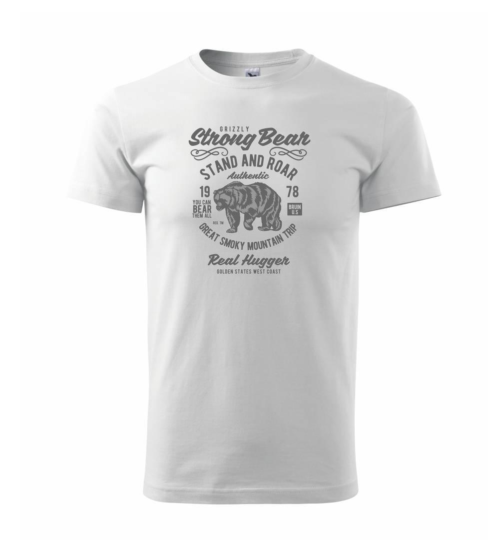 Tričká so zvieratami - Strong Bear - Tričko extra veľké  (5-8XL)
