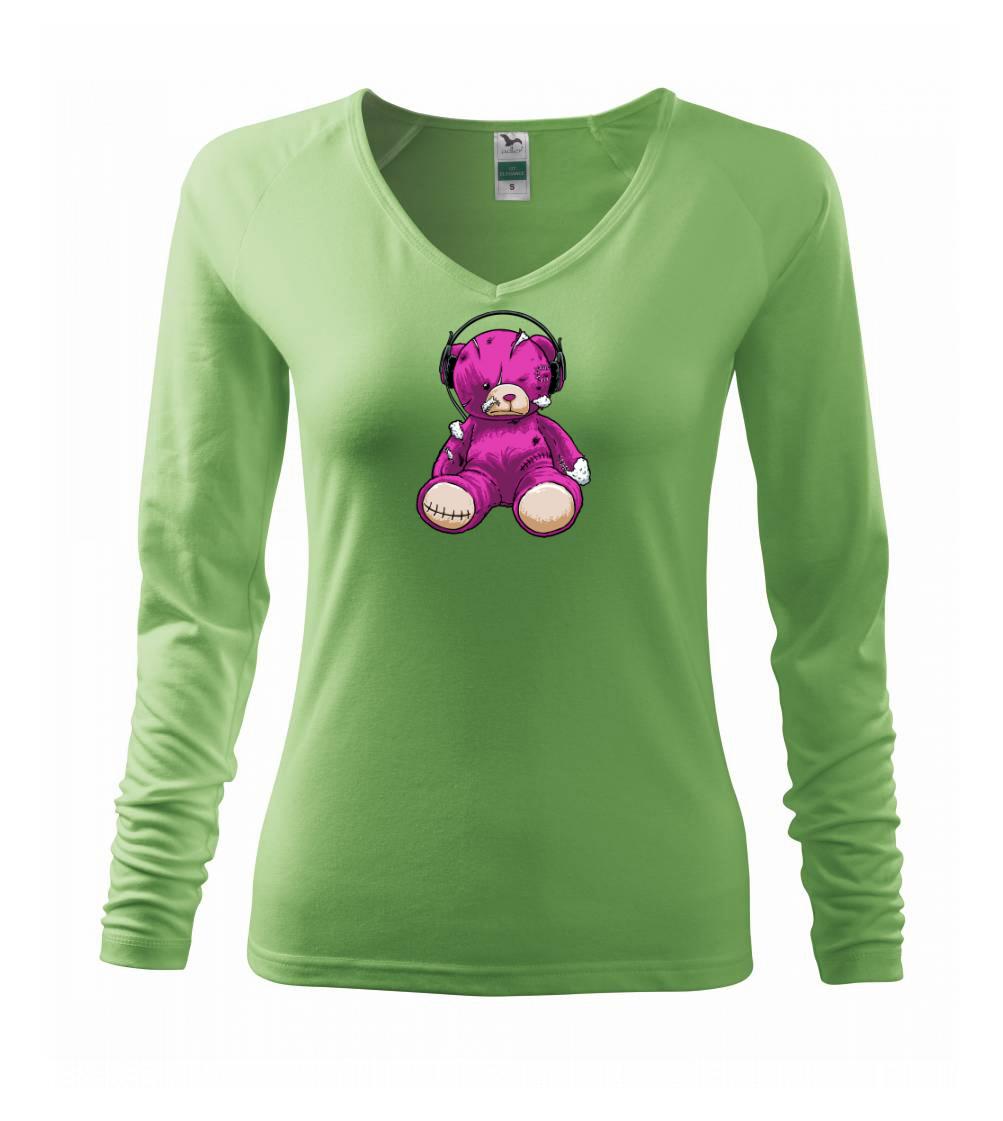 Grafické tričká - Potrhaný medvedík - Tričko dámske Elegance