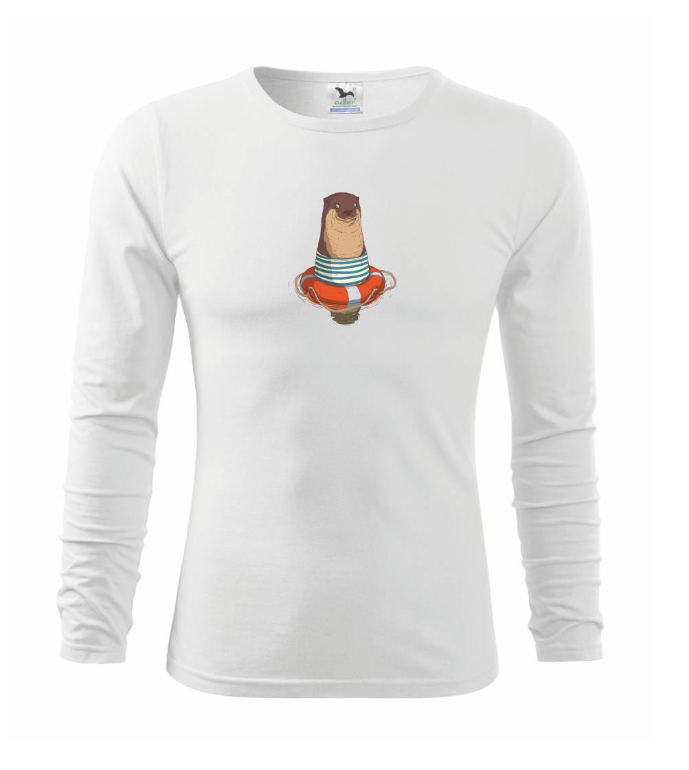 Tričká so zvieratami - Vydra s kruhom - Tričko detské Long Sleeve