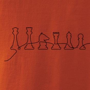 Šachové figúrky v rade - obrys Šachové figúrky v rade - obrys