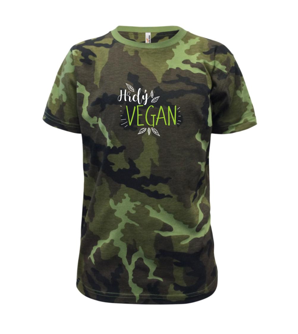 Životný štýl - Hrdý vegan - Detské maskáčové tričko