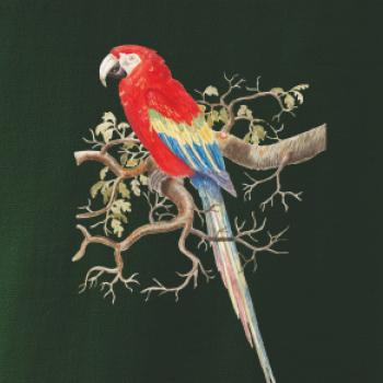 Papagáj  na listnatom strome Papagáj  na listnatom strome