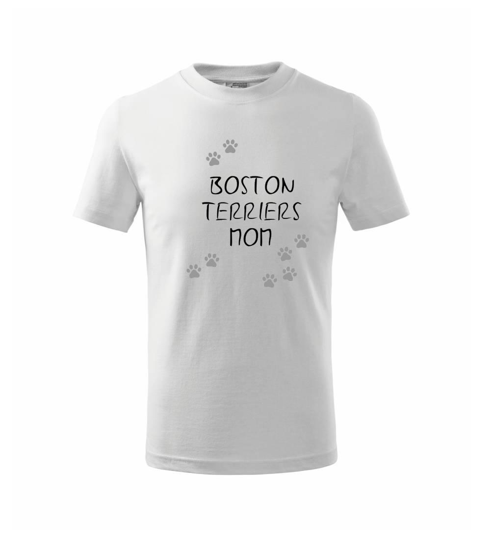 Boston Teriers mom Bostonský teriér (reflexné  tlapky)