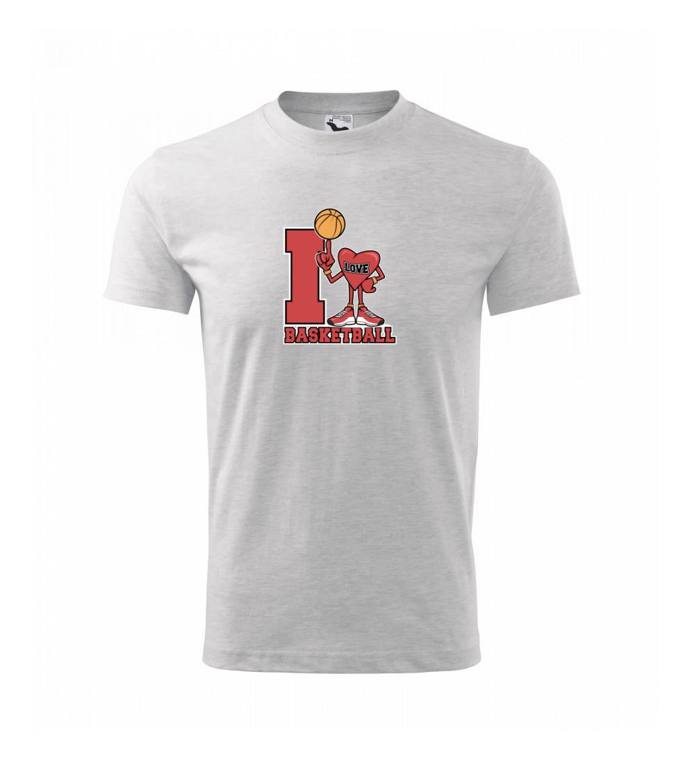 Basketbalová tričká - I love basketball - Tričko detské bavlnené