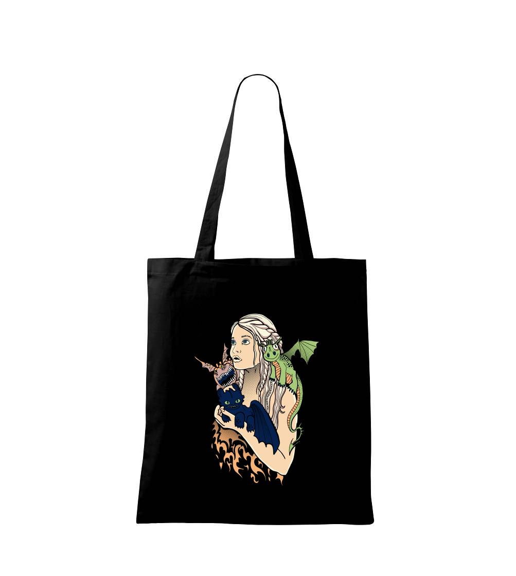 Seriálové tričká - Deanerys matka drakov (Pecka design) - Taška bavlnená