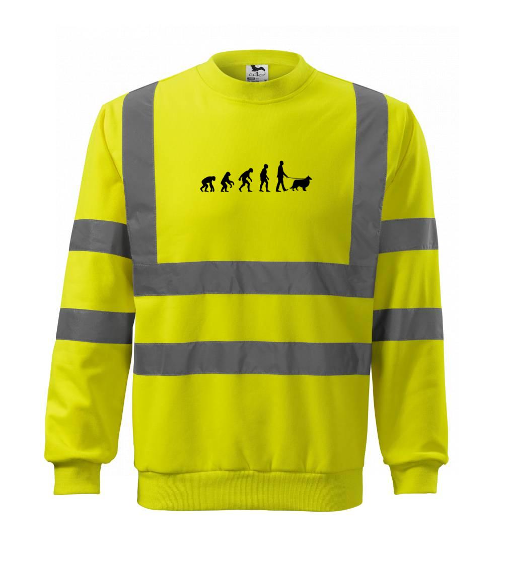 Ostatné psie plemená - Evolúcia pes Šeltia (muž-žena) - Reflexná mikina