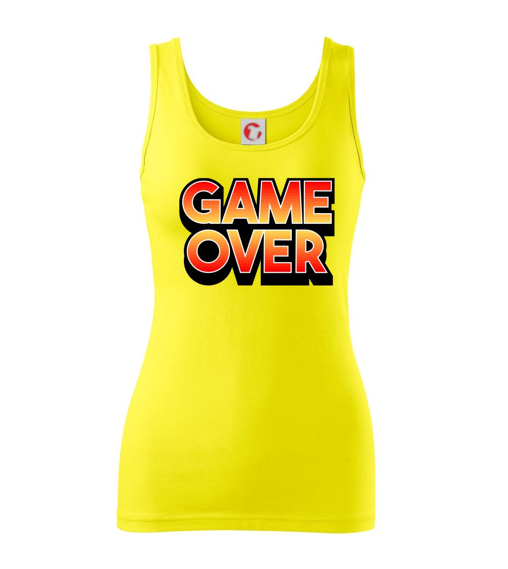 Tričká pre ajťákov - Game over - nápis farebný - Dámske tielko
