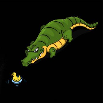 Krokodíl zelený s kačičkou