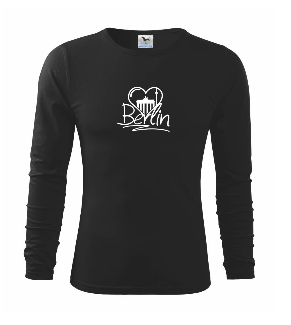 Tričká Nemecko - Berlin Love nápis - Tričko detské Long Sleeve