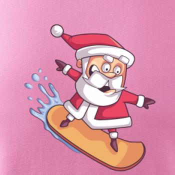 Santa jazdiaci na snowboarde