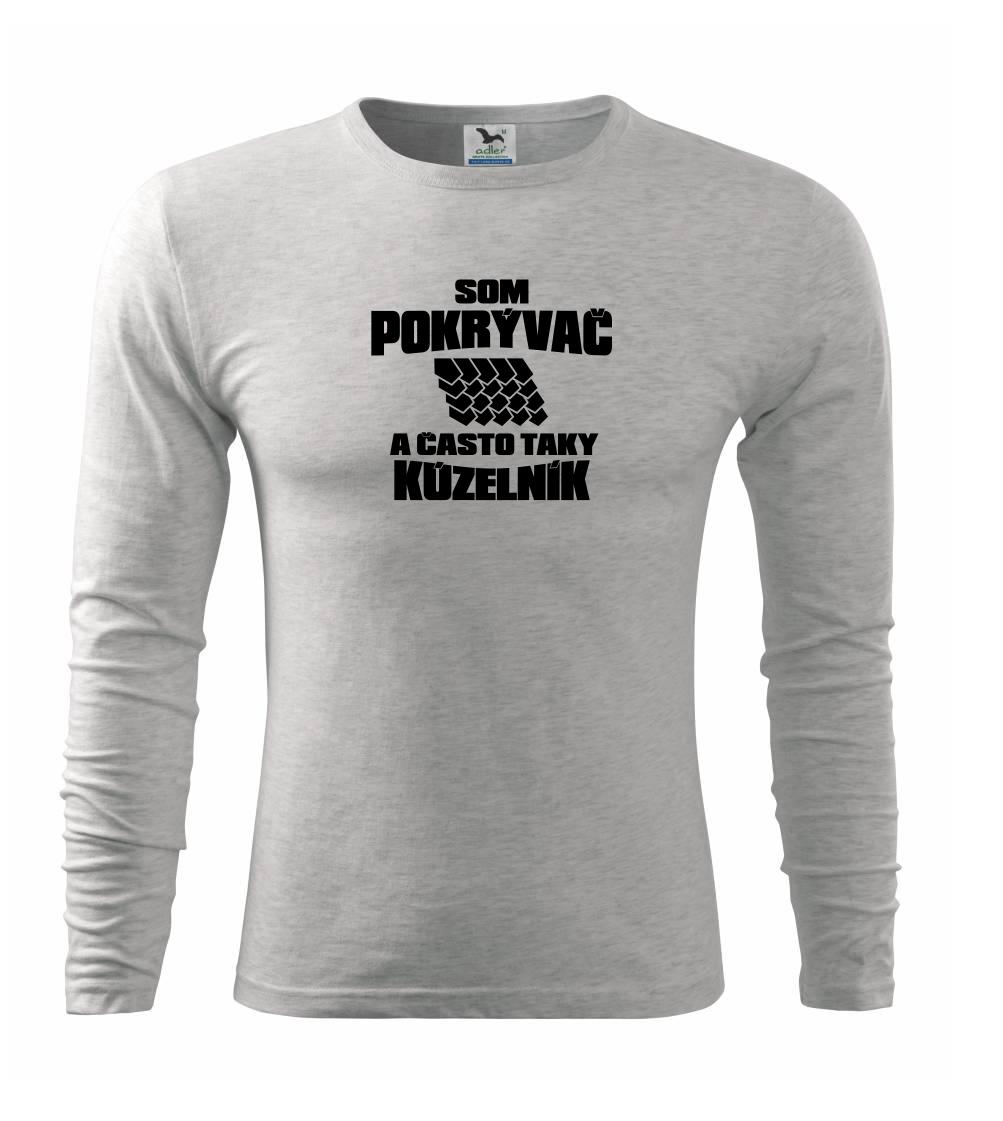 Vtipné tričká do práce - Pokrývač kúzelník - Tričko s dlhým rukávom FIT-T long sleeve