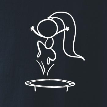 Skákajúci dievčatko