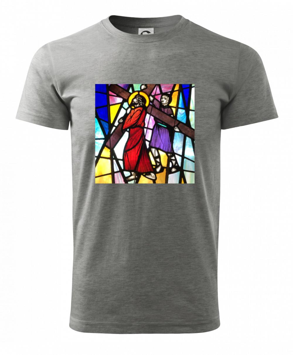 Vitráž - Ježiš a kríž Vitráž - Ježiš a kríž