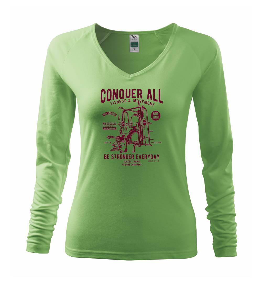 Posilňovani - Conquer All - Tričko dámske Elegance