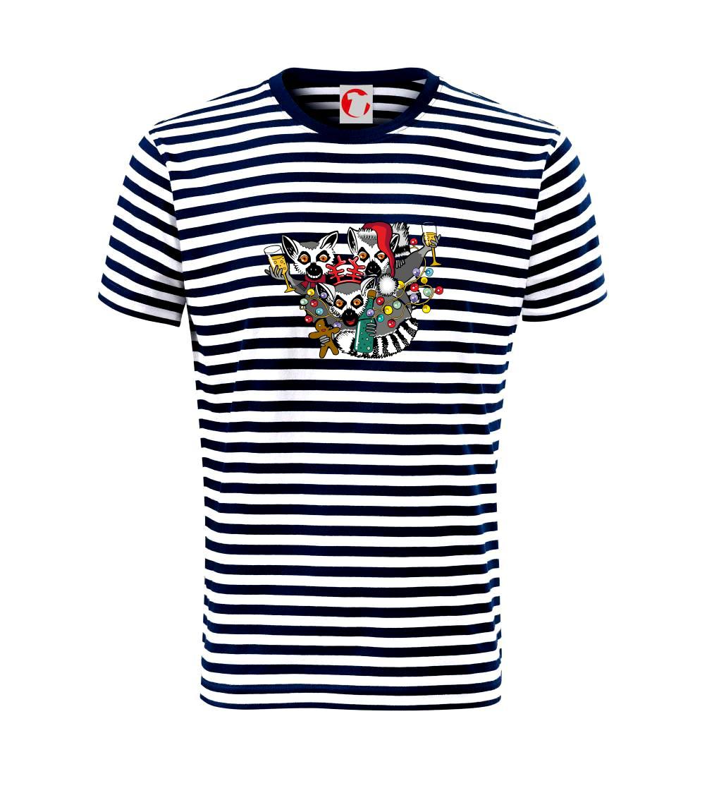 Tričká so zvieratami - Vianočné lemuríky (Pecka design) - Tričko na vodu