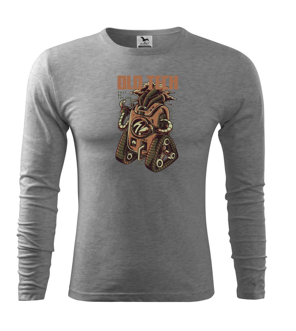 Tričká pre ajťákov - Old tech robot - Tričko s dlhým rukávom FIT-T long sleeve