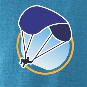 Paragliding modrý padák v kruhu