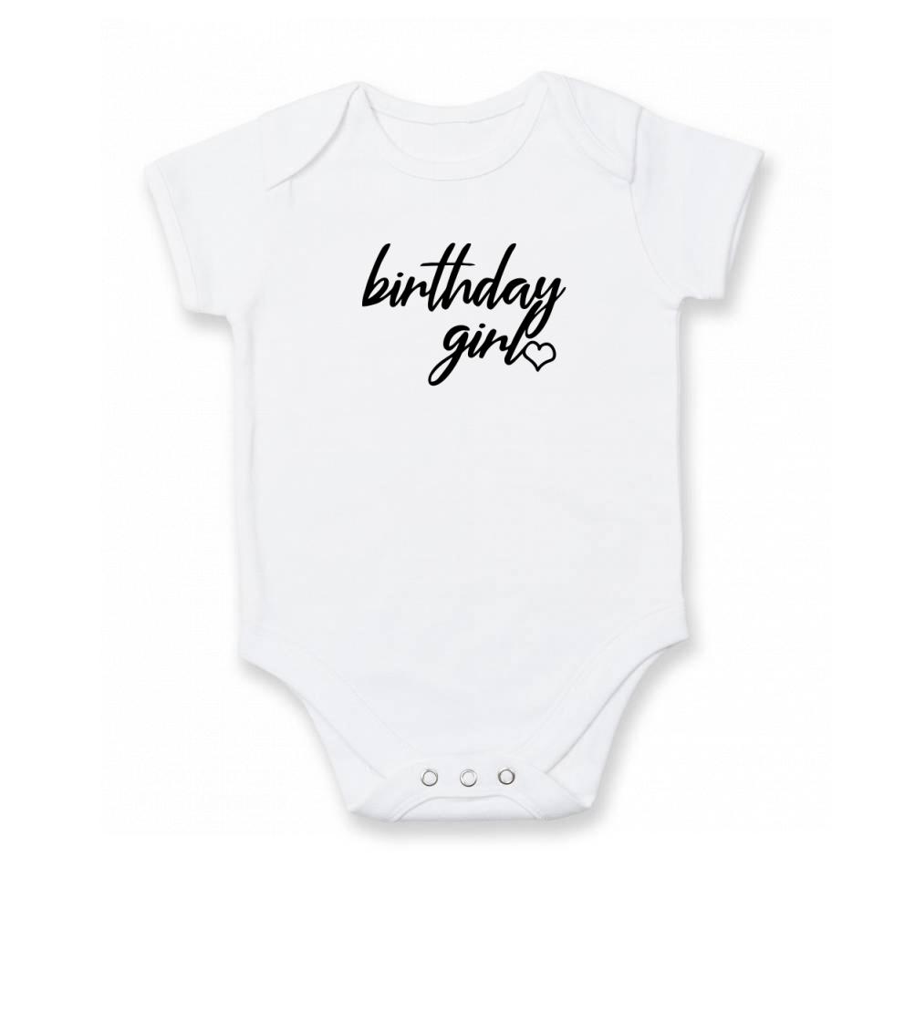 Tričká k narodeninám - Birthday girl písacie - Body dojčenské s krátkym rukávom
