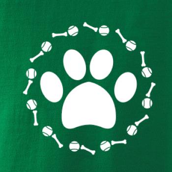 Labka lopta kosť pes