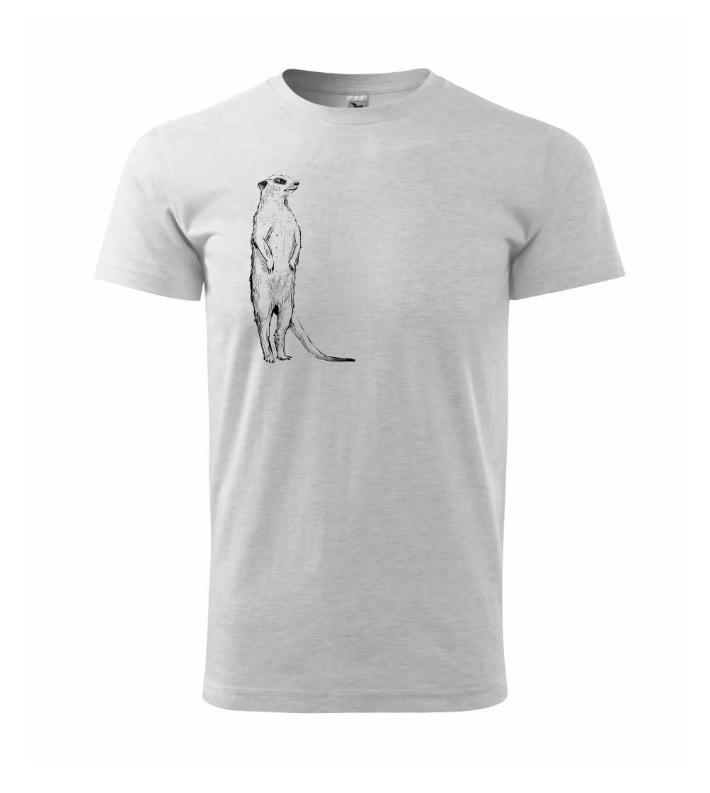 Surikata čierna kresba Surikata čierna kresba